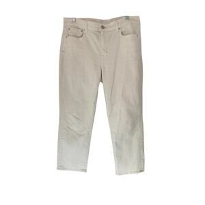AYR‎ Cream Casual Everyday High Rise The Beat Drop Ankle Cropped Jeans Size 30